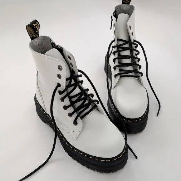 Dr. Martens AirWare Jadon Quad Retro 8-Eye Leather Platform Boot