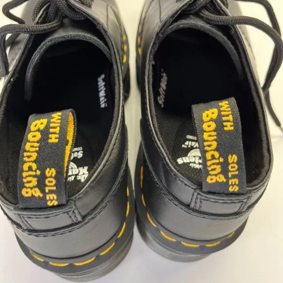 Dr Martens Audrick Nappa Leather Platform Shoes in Black Women's US Size 8