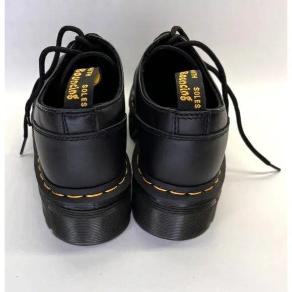 Dr Martens Audrick Nappa Leather Platform Shoes in Black Women's US Size 8
