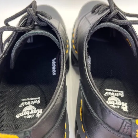 Dr Martens Audrick Nappa Leather Platform Shoes in Black Women's US Size 8