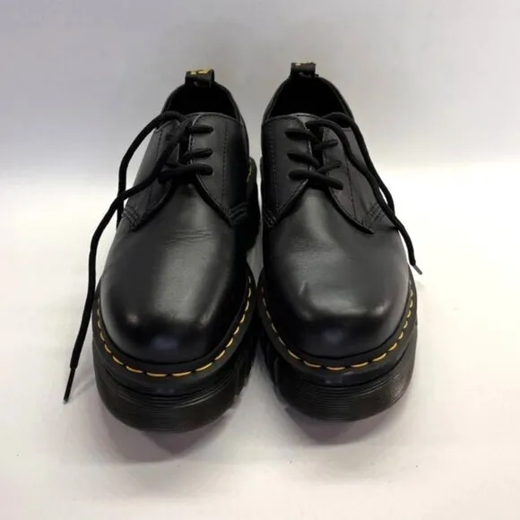 Dr Martens Audrick Nappa Leather Platform Shoes in Black Women's US Size 8