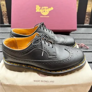 Dr. Martens Black Leather Men's Shoes Made in England
