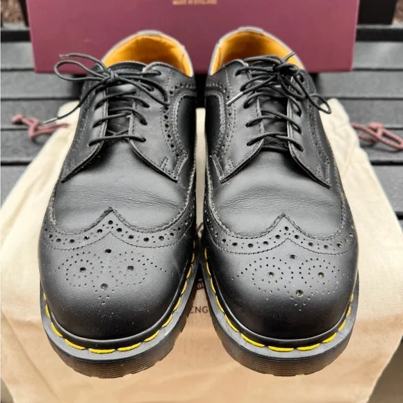 Dr. Martens Black Leather Men's Shoes Made in England