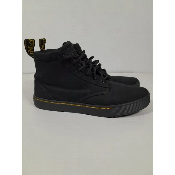 Dr. Martens CAIRO CANVAS CHUKKA Black BOOTS  Men Sz 9 Women Sz 10