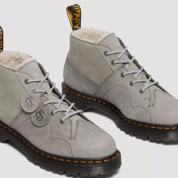 Dr Martens Church Nubuck &amp; Pebble Leather Monkey Boots size11 new