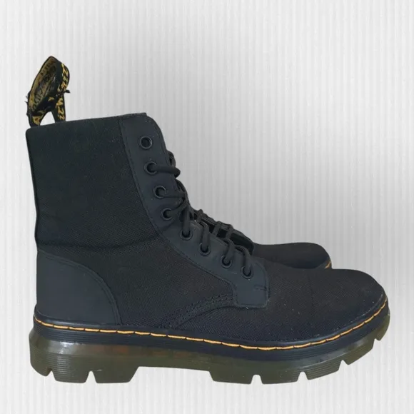 Dr. Martens Combs Lug Sole Combat Boot Black Unisex 9 Men 11 Women