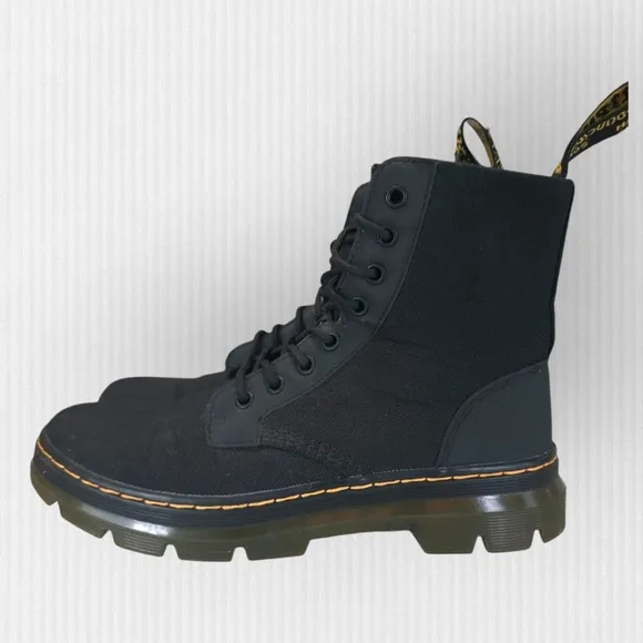 Dr. Martens Combs Lug Sole Combat Boot Black Unisex 9 Men 11 Women