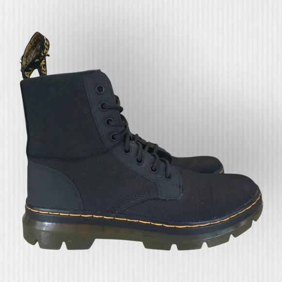 Dr. Martens Combs Lug Sole Combat Boot Black Unisex 9 Men 11 Women
