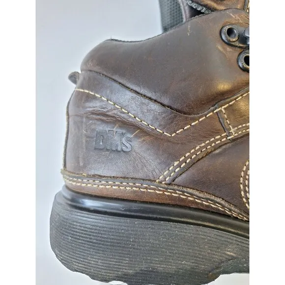 DR. MARTENS DM'S Air Cushion Brown Chunky Leather Ankle Boots Shoes Men's US 7.5