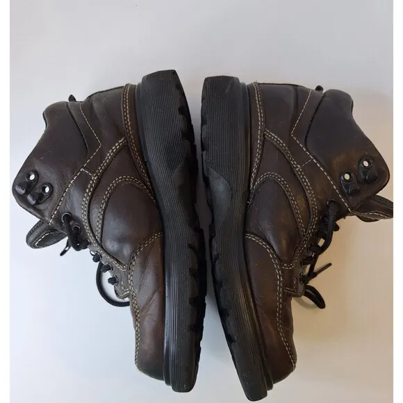 DR. MARTENS DM'S Air Cushion Brown Chunky Leather Ankle Boots Shoes Men's US 7.5