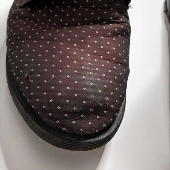 Dr. Martens Evan Ankle Lace Up Boots Polka Dots Pattern Size 9