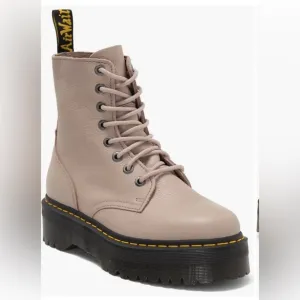 Dr Martens Jadon Vintage‎ Taupe Pisa Platform lace up combat Boots size 12 men