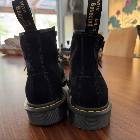Dr. Martens Limited Black Suede Boots (Made in England)
