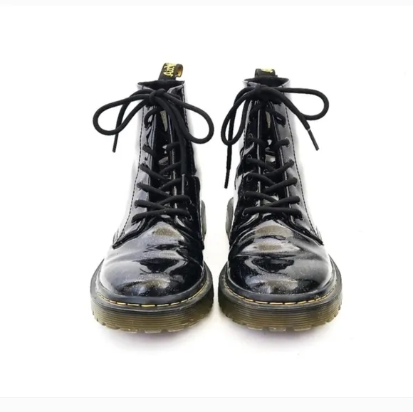 Dr. Martens LUANA Cosmic Glitter Black Boots