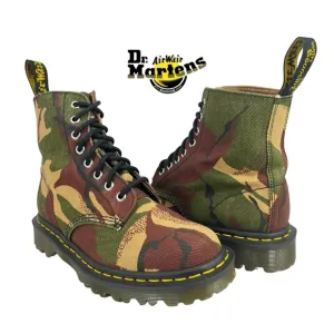 Dr‎ Martens Men 5 Women 6 Lickwax Canvas Camo Pascal 1460 Boots Made in England