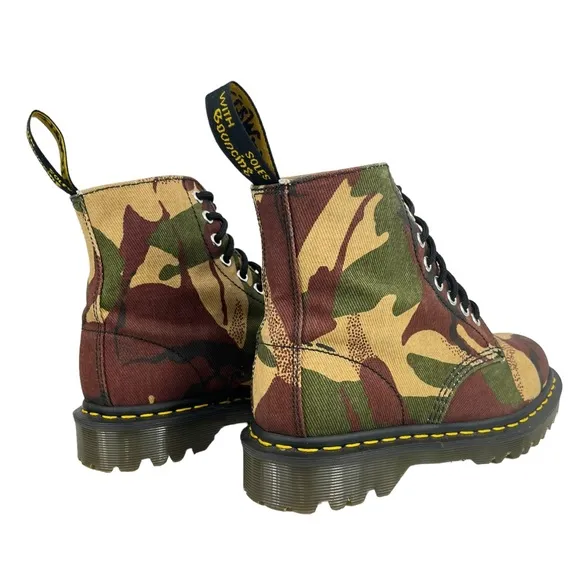 Dr‎ Martens Men 5 Women 6 Lickwax Canvas Camo Pascal 1460 Boots Made in England
