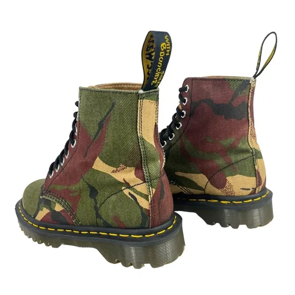 Dr‎ Martens Men 5 Women 6 Lickwax Canvas Camo Pascal 1460 Boots Made in England