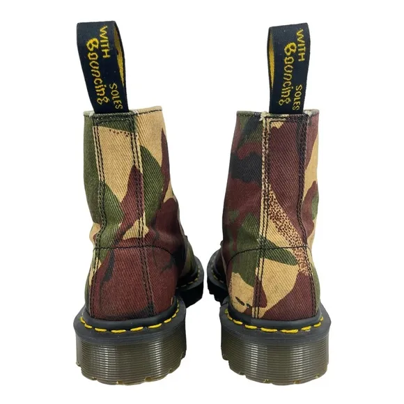 Dr‎ Martens Men 5 Women 6 Lickwax Canvas Camo Pascal 1460 Boots Made in England