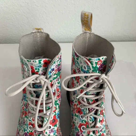 Dr. Martens Pascal Floral Poppy Leather Boots