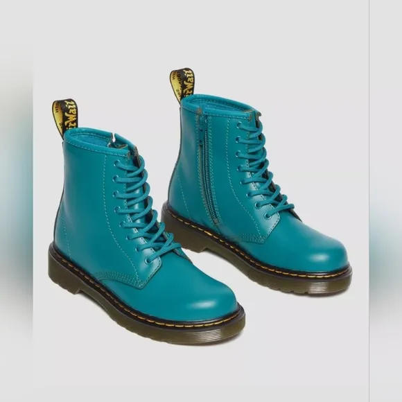 DR. MARTENS ROMARIO 1460 TEAL GREEN BOOTS US WMN 7/ MEN 6
