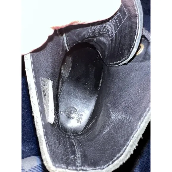 DR MARTENS Shriver Hi Black Burnished Wyoming Leather Boots Women 7 US