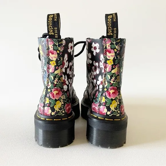 Dr. Martens Sinclair Boots Shoes Floral Mashup Leather Platform Combat Street 5