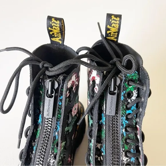 Dr. Martens Sinclair Boots Shoes Floral Mashup Leather Platform Combat Street 5