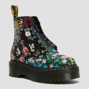 Dr. Martens Sinclair Boots Shoes Floral Mashup Leather Platform Combat Street 5
