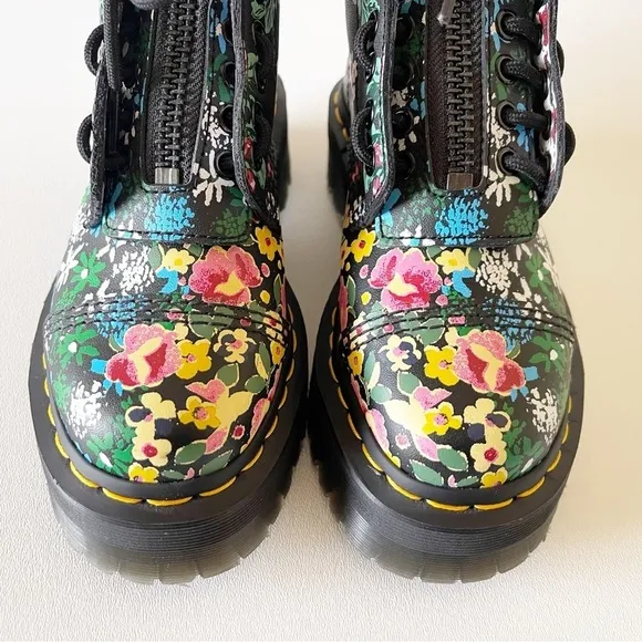 Dr. Martens Sinclair Boots Shoes Floral Mashup Leather Platform Combat Street 5