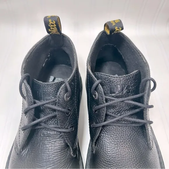 Dr Martens Sussex Men Industrial Black Leather Slip Resistant Ankle Boots sz 12