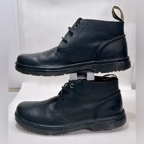 Dr Martens Sussex Men Industrial Black Leather Slip Resistant Ankle Boots sz 12