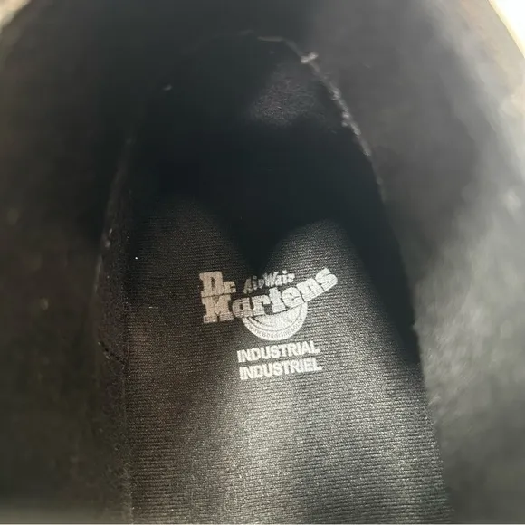 Dr Martens Sussex Men Industrial Black Leather Slip Resistant Ankle Boots sz 12
