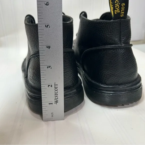 Dr Martens Sussex Men Industrial Black Leather Slip Resistant Ankle Boots sz 12