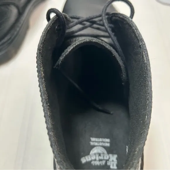 Dr Martens Sussex Men Industrial Black Leather Slip Resistant Ankle Boots sz 12