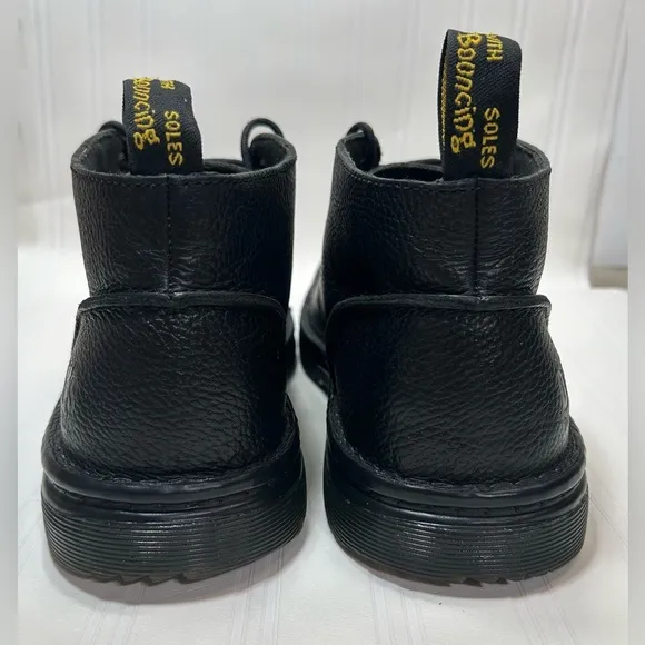 Dr Martens Sussex Men Industrial Black Leather Slip Resistant Ankle Boots sz 12