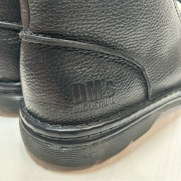 Dr Martens Sussex Men Industrial Black Leather Slip Resistant Ankle Boots sz 12