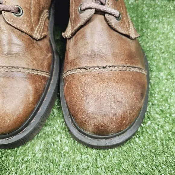 Dr Martens Triumph 1460 AirWair Brown‎ Leather Boots Buckle Men 10 Womens 11