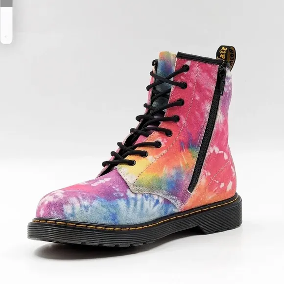Dr Martens Unisex 1460 Y Multicolored Suede 8-Eyelet Lace-up Combat Boots M6