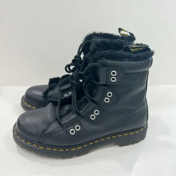 Dr Martens Women's 1460 Fur Boots