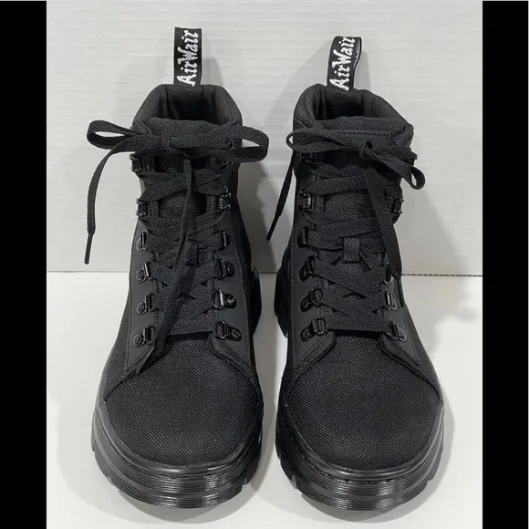 Dr. Martens Women's Combs Poly Casual Lace Up Boot Black Ajax , Sz-7.US/38.EU