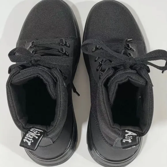 Dr. Martens Women's Combs Poly Casual Lace Up Boot Black Ajax , Sz-7.US/38.EU