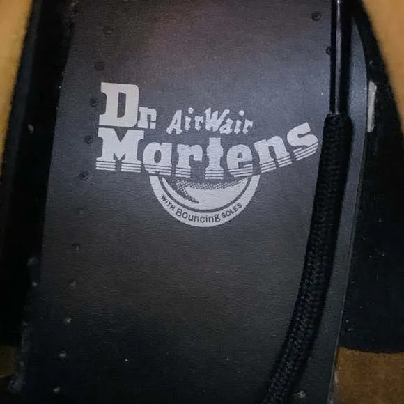DR. MARTENS Yellow Leather Lace-Up Boots