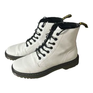 Dr. Martens Women Off White Combat Boots Size 11 Luana Airwalk AW004 Leather
