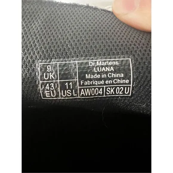 Dr. Martens Women Off White Combat Boots Size 11 Luana Airwalk AW004 Leather