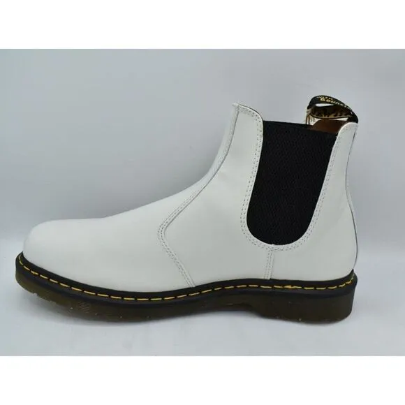 Dr Martens 2976 Mens Size 14 White Smooth Leather Chelsea Boots Shoes