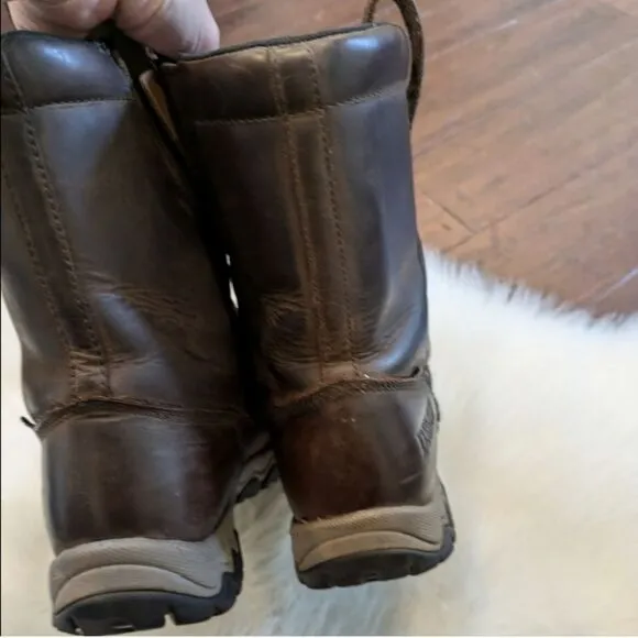 Duluth Trading Co Men's Wild Boar Insulated Pull On Boots brown leather size 9