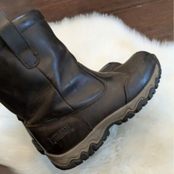 Duluth Trading Co Men's Wild Boar Insulated Pull On Boots brown leather size 9