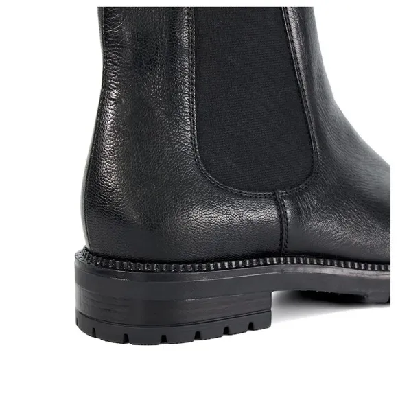 Dune London Black Poema CleatedSole Chelsea Boots size 37/7 newColour:black