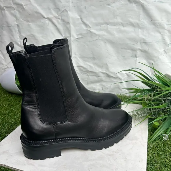 Dune London Black Poema CleatedSole Chelsea Boots size 37/7 newColour:black