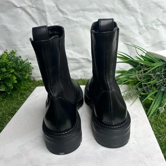Dune London Black Poema CleatedSole Chelsea Boots size 37/7 newColour:black